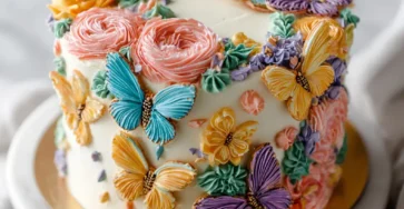 Butterfly Garden Cake