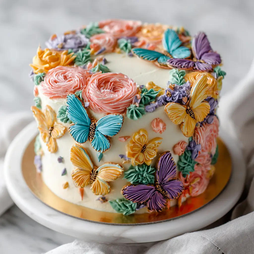 Butterfly Garden Cake
