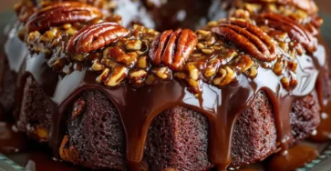 Caramel Pecan Turtle Cake