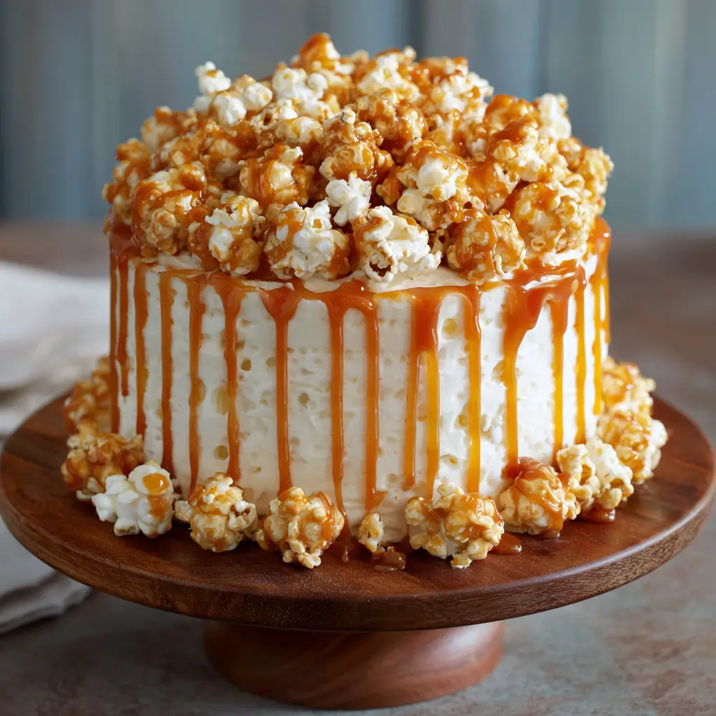 Caramel Popcorn Cake