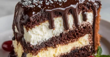 Cheesecake Stuffed Chocolate Cake