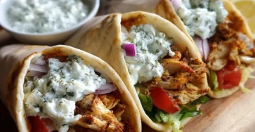 Chicken Gyros with Tzatziki