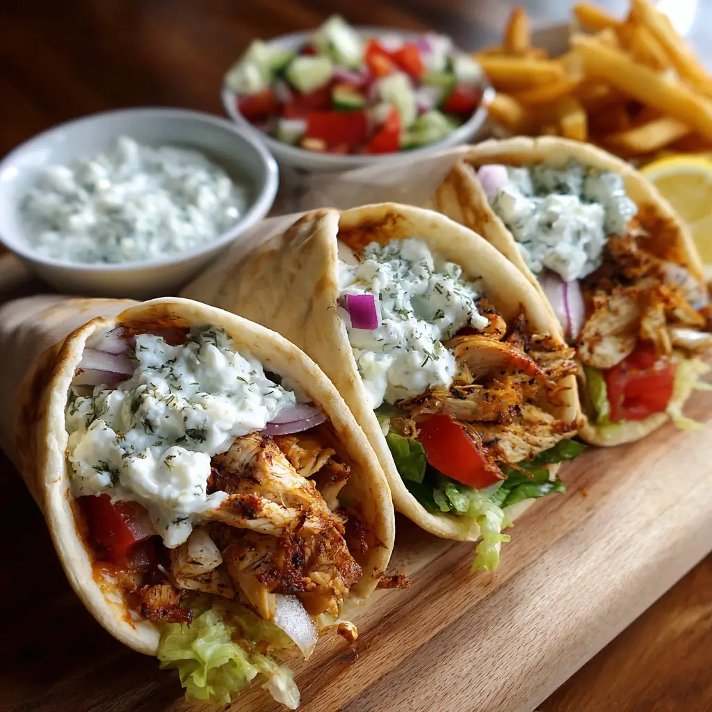 Chicken Gyros with Tzatziki