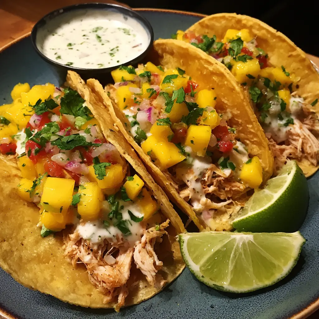 Chicken Mango Salsa Tacos