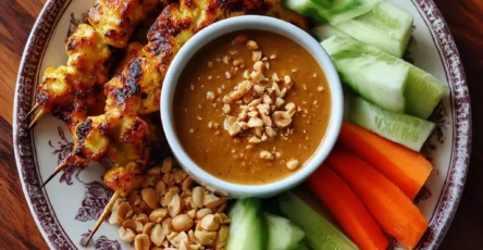Chicken Satay with Peanut Sauce