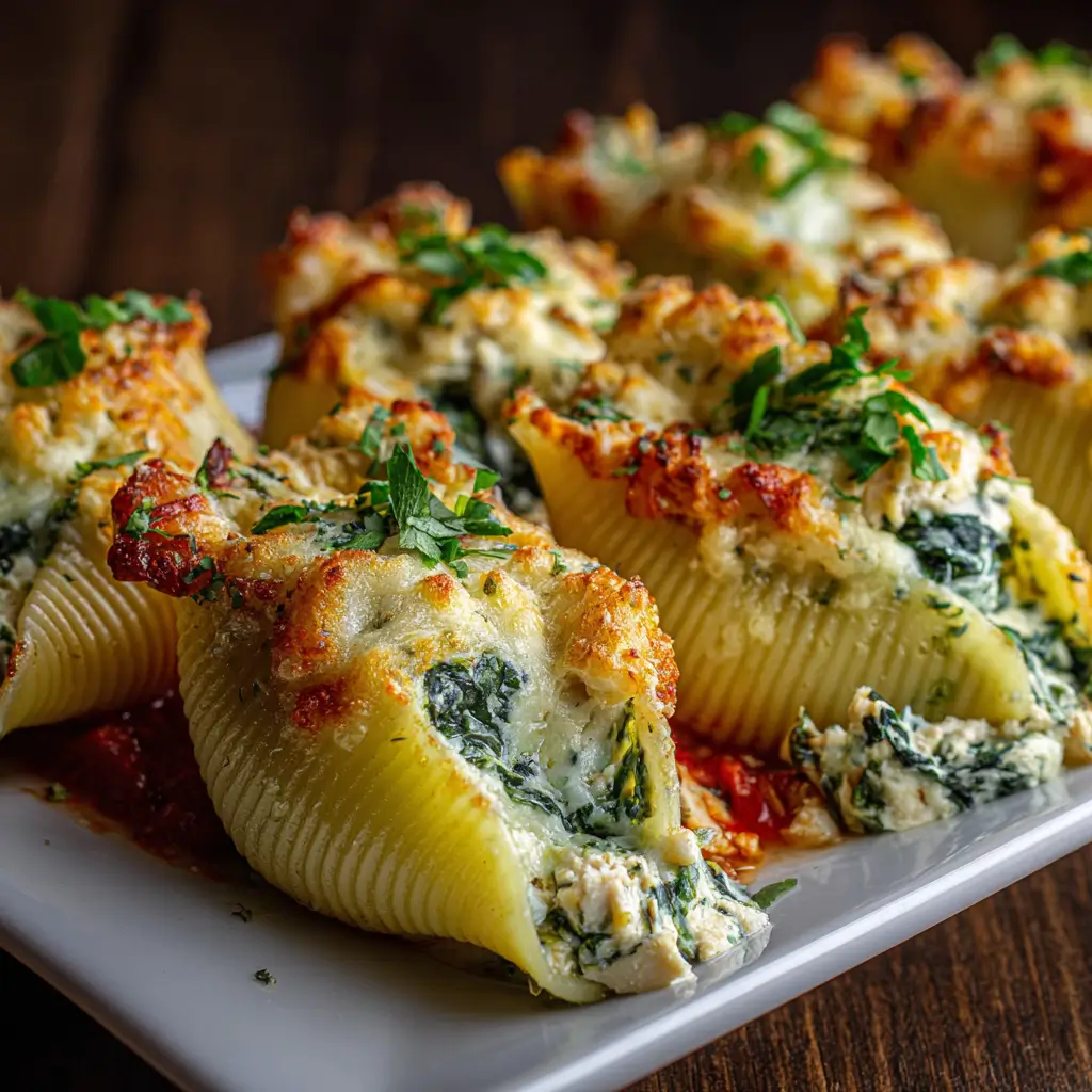 Chicken and Spinach Stuffed Shells