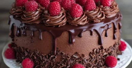 Chocoate Raspberry Truffle Cake