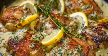 Creamy Lemon Garlic Chicken Thighs