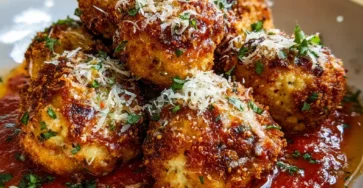 Crispy Chicken Parmesan Meatballs