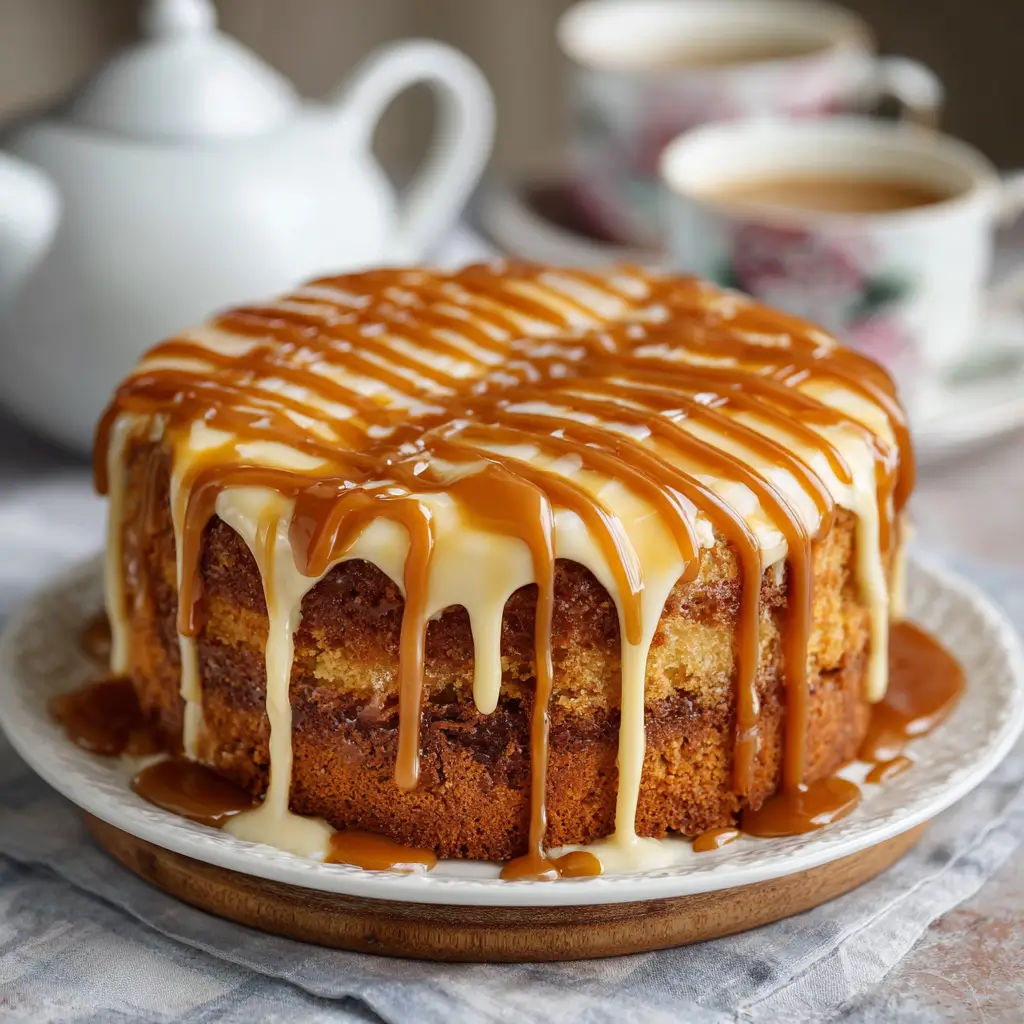 Decadent Caramel Drizzle Cake
