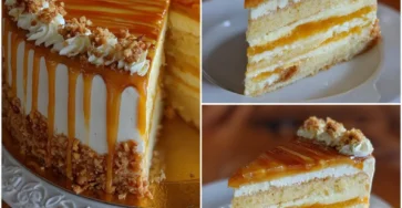 Golden Caramel Cream Cake