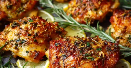 Lemon Herb Roasted Chicken Thighs