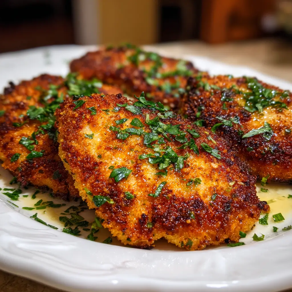 Parmesan Crusted Chicken Cutlets