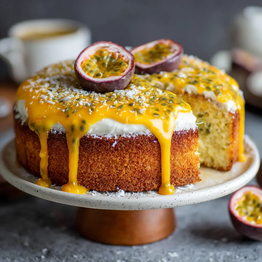 Passionfruit Coconut Cake