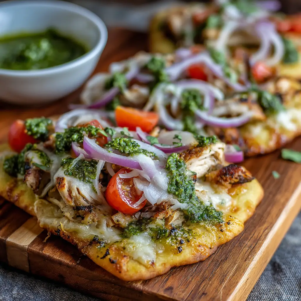 Pesto Chicken Flatbread
