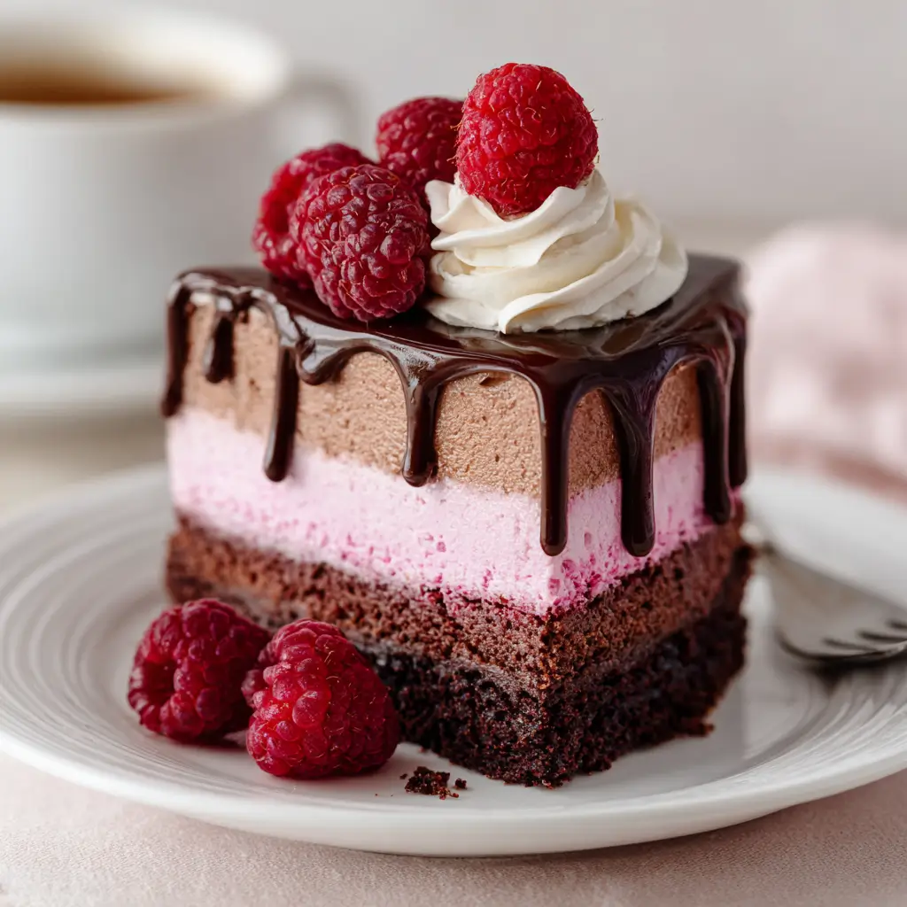 Raspberry Chocolate Mousse Cake