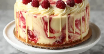 Raspberry Swirl Cheesecake Cake