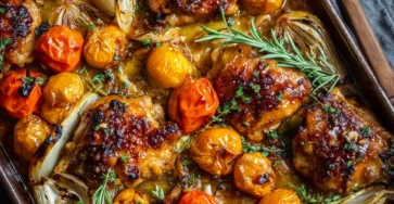 Sheet Pan Sticky Apricot Chicken
