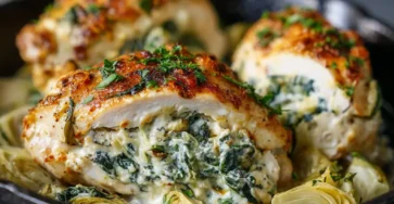 Spinach Artichoke Stuffed Chicken