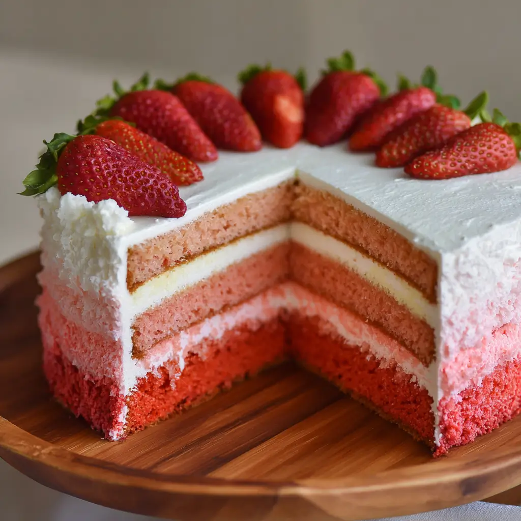 Strawbrry Ombre Cake