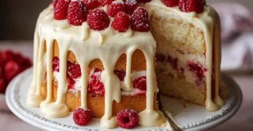 White Chocolate Raspberry Cake
