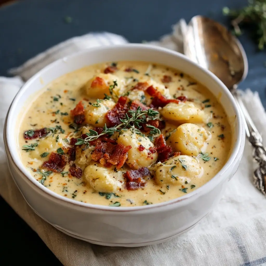Bacon Cheddar Gnocchi Soup – Creamy, Cheesy & Cozy Comfort Food