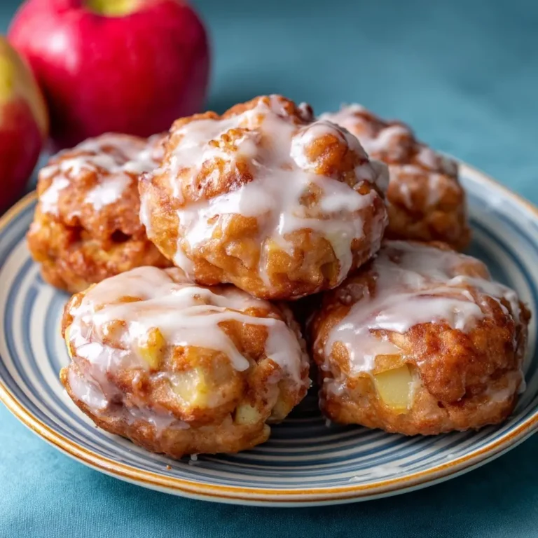 Baked Apple Fritters with Glaze