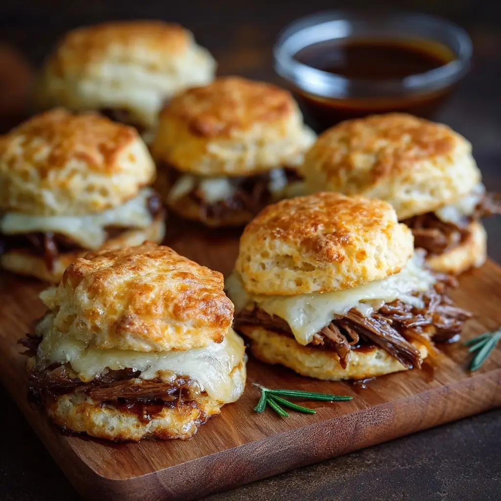 Baked French Dip Biscuits