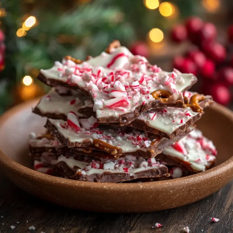 Candy Cane Pretzel Bark