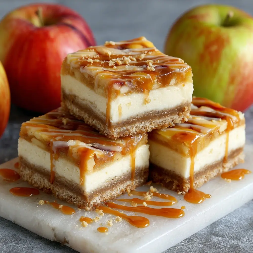 Caramel Apple Cheesecake Bars
