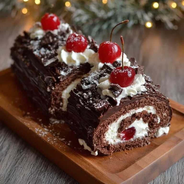 Chocolate Cherry Yule Log