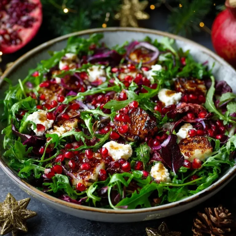Christmas Salad with Pomegranate & Goat Cheese