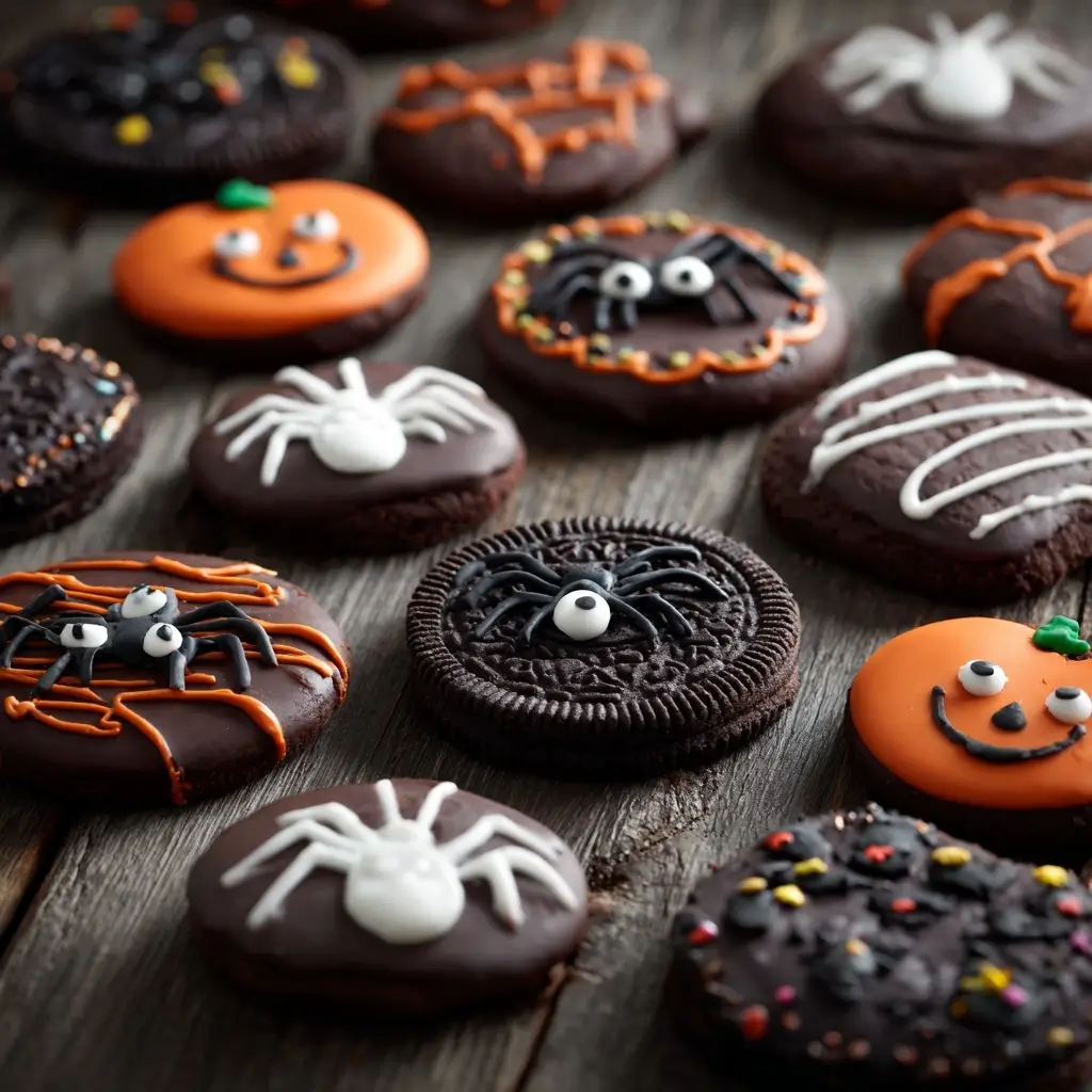 Dark Chocolate Halloween Cookies