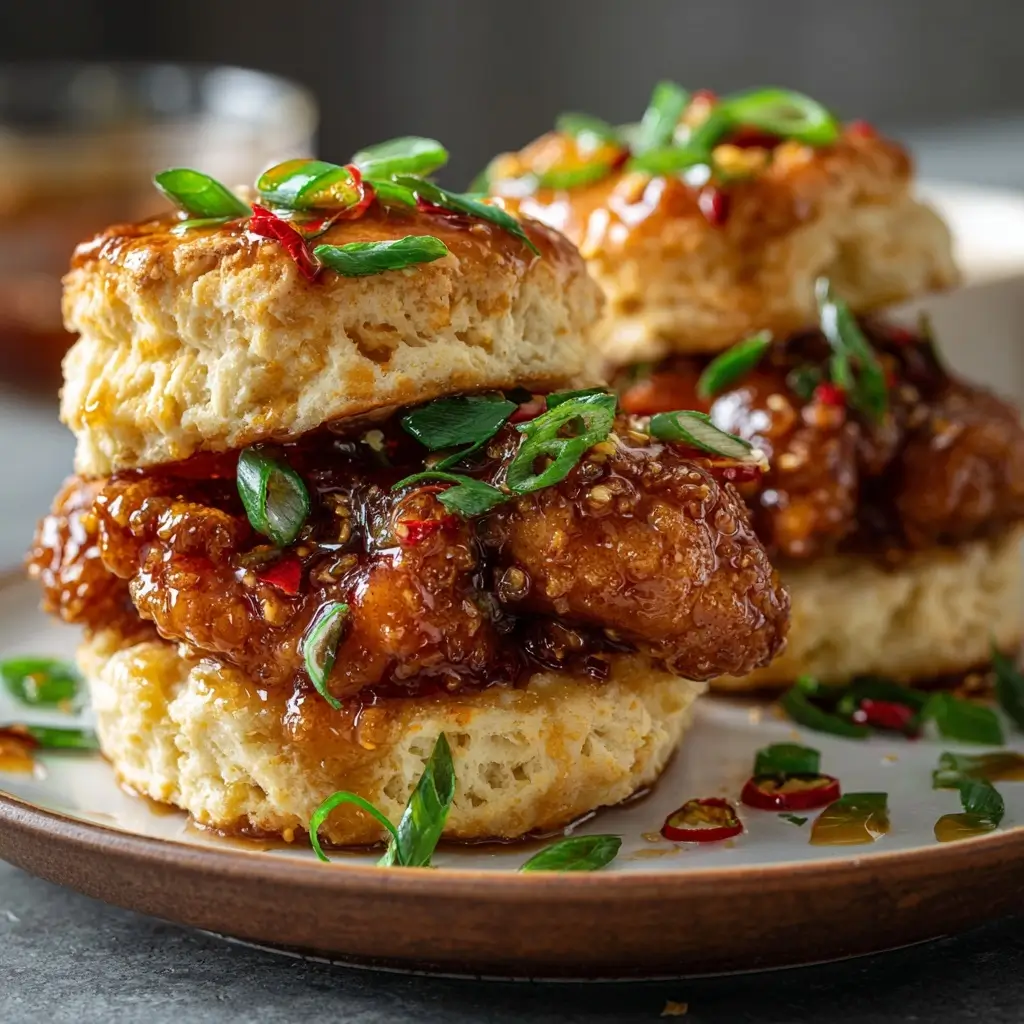 Easy Hot Honey Chicken Biscuits