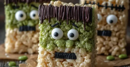 Giant Frankenstein Rice Krispie Treats