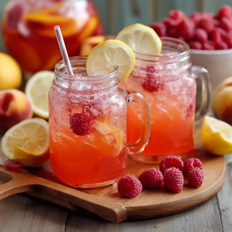 Raspberry Peach Lemonade