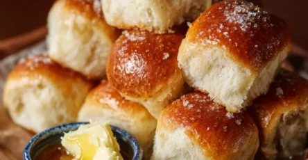 Salted Honey Butter Parker House Rolls