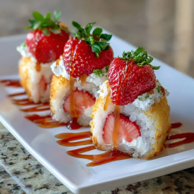 Strawberry Shortcake Sushi Rolls