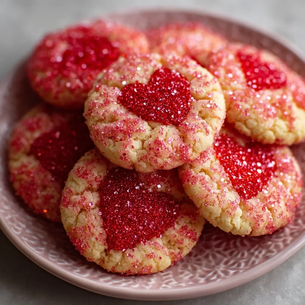Strawberry Sugar Cookies with Sparkling Strawberry Sugar