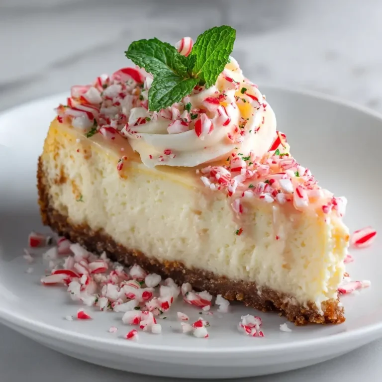 White Chocolate Peppermint Cheesecake