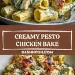 Creamy Pesto Chicken Pasta Bake | Easy Recipe