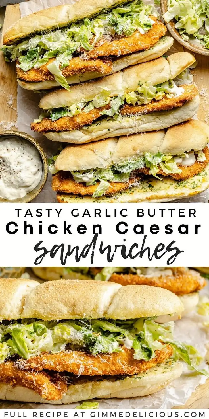 Easy Garlic Butter Chicken Caesar Sandwiches Perfect for a Quick and Delicious Meal