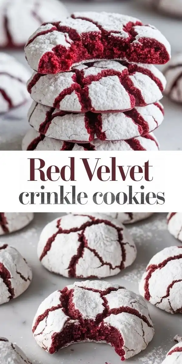 Red Velvet Crinkle Cookies – Festive and Fudgy