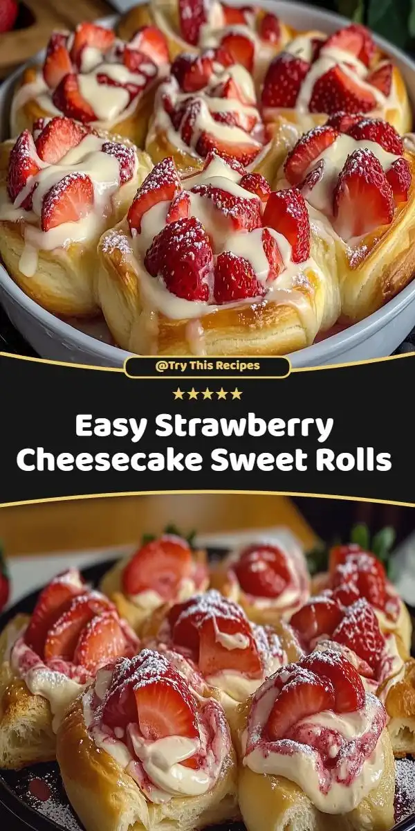 Easy Strawberry Cheesecake Sweet Rolls