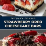 Strawberry Oreo Cheesecake Bars