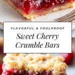 Sweet Cherry Crumble Bars