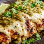 Cheesy Grilled Salsa Verde Pepper Jack Chicken