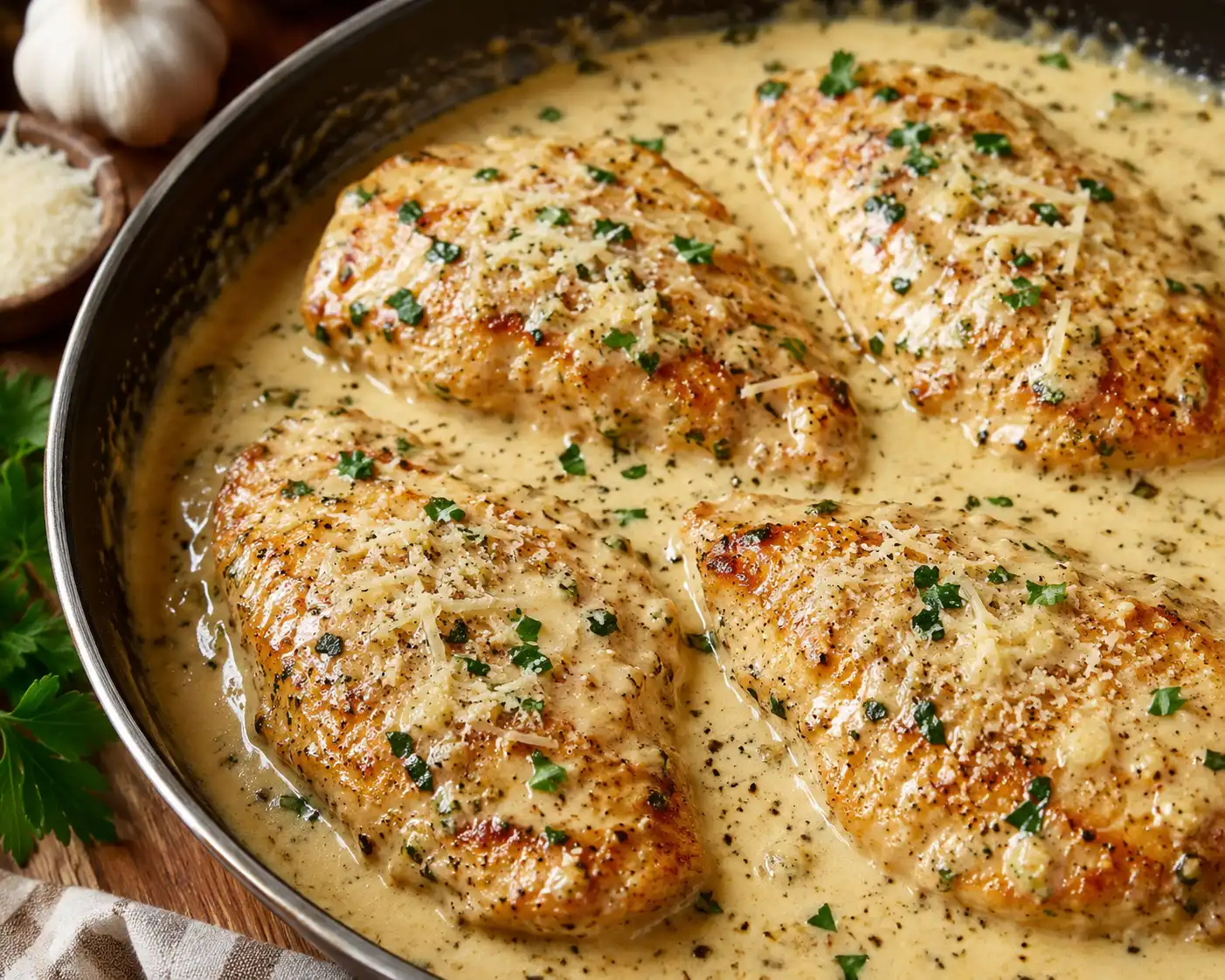 Creamy Garlic Parmesan Chicken Recipe