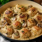 Creamy Mushroom Chicken Meatballs